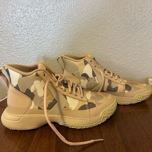 Converse Beige and Cream High-Top Sneakers